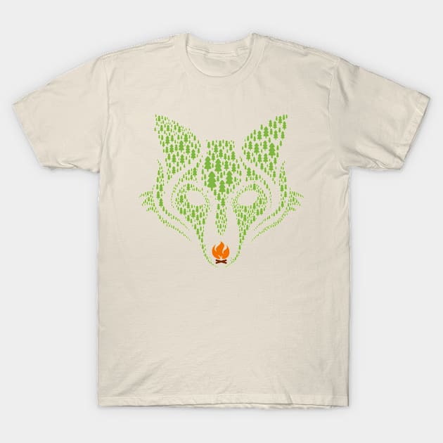 Fox Path Campfire T-Shirt by 38Sunsets